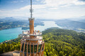 Aussichtsplattform am Pyramidenkogel im Sommerurlaub in Kärnten
