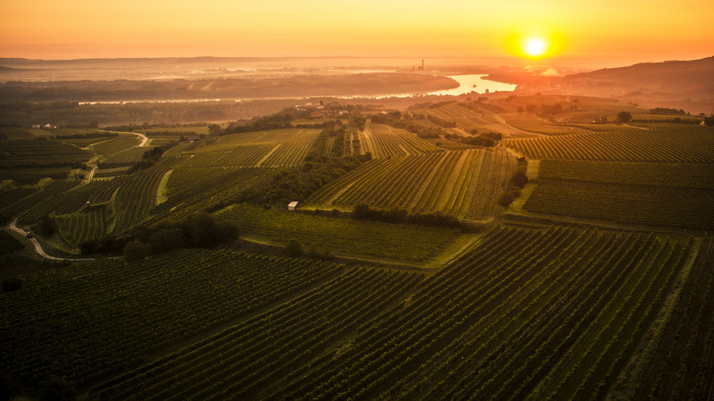 herbstlandschat im Sonnenuntergang