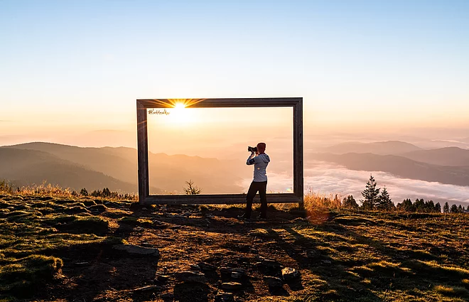 Gerlitzen Alpe Fotospot mit Rahmen