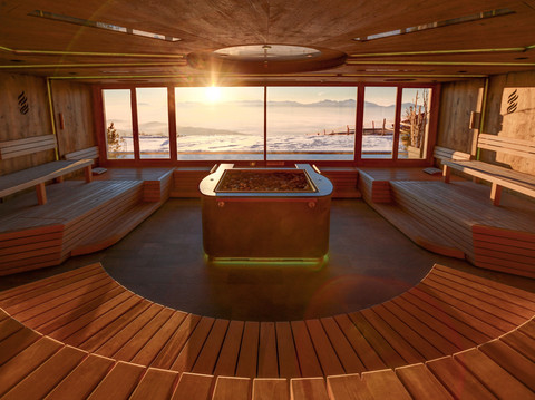 Konzertsauna im Winter auf der Gerlitzen Alpe
