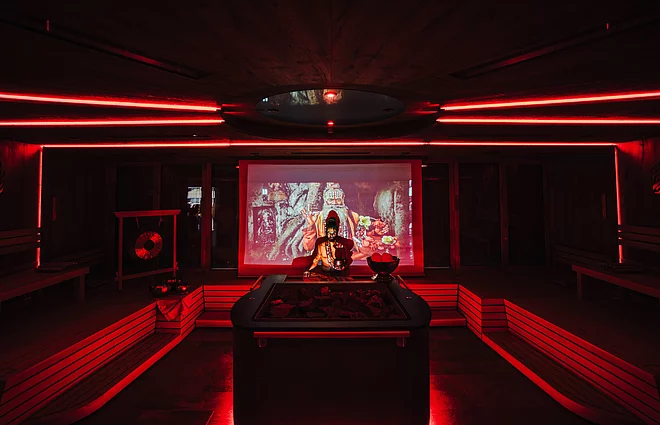Sauna mit Aufguss im Wellnesshotel Feuerberg in Kärnten